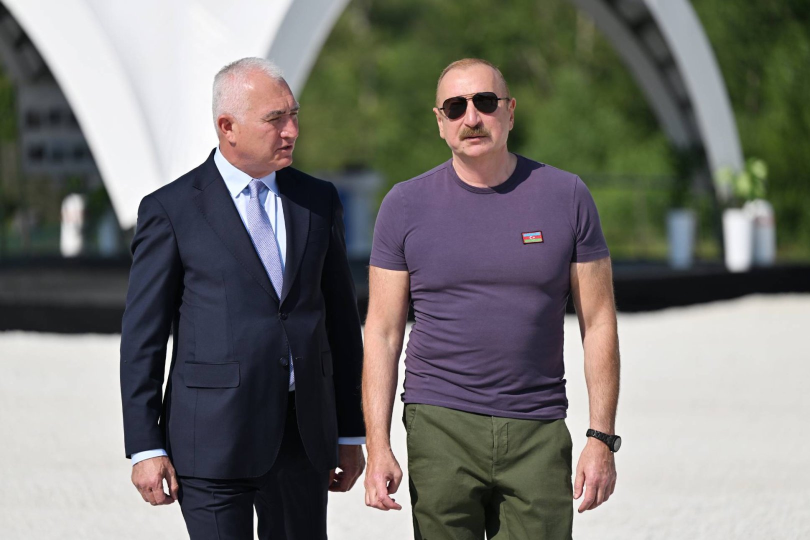 Президент Ильхам Алиев заложил фундамент водохранилища Хакаричай в Лачине (ФОТО)