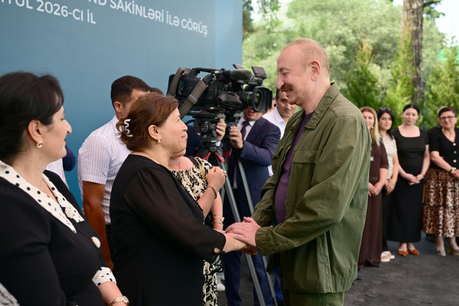 Президент Ильхам Алиев посетил село Гузейхырман Ходжавендского района (ФОТО)