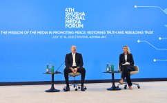 Проходит встреча Президента Ильхама Алиева с участниками IV Шушинского глобального медиафорума (Прямая трансляция) (ФОТО)