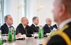 В Шуше состоялась встреча Президента Ильхама Алиева с Президентом Словацкой Республики в расширенном составе (ФОТО)