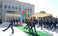 В Шуше состоялась церемония официальной встречи Президента Словакии (ФОТО)