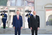 В Шуше состоялась церемония официальной встречи Президента Словакии (ФОТО)