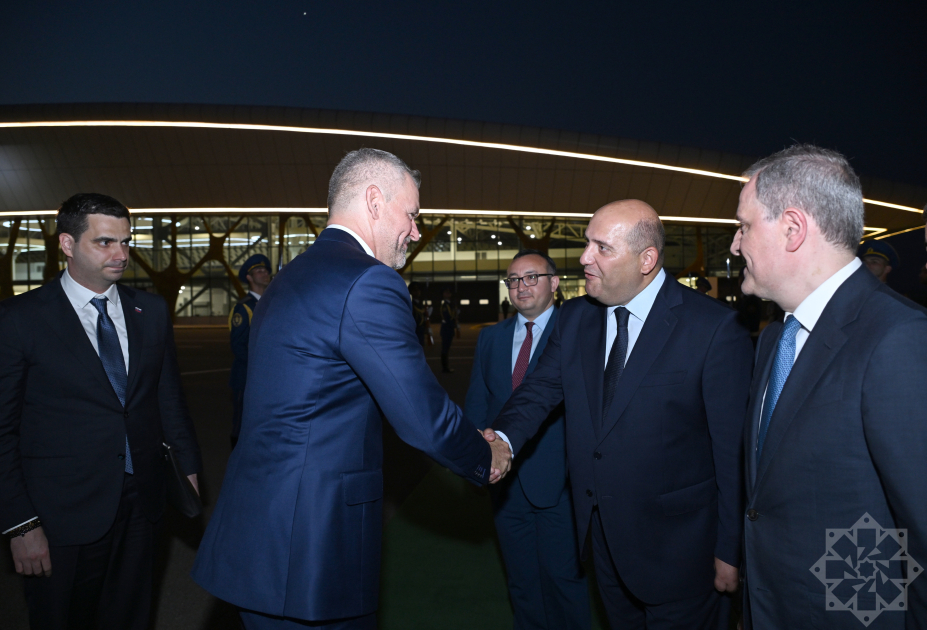 Президент Словакии самолетом отбыл из Физулинского аэропорта в город Баку (ФОТО)