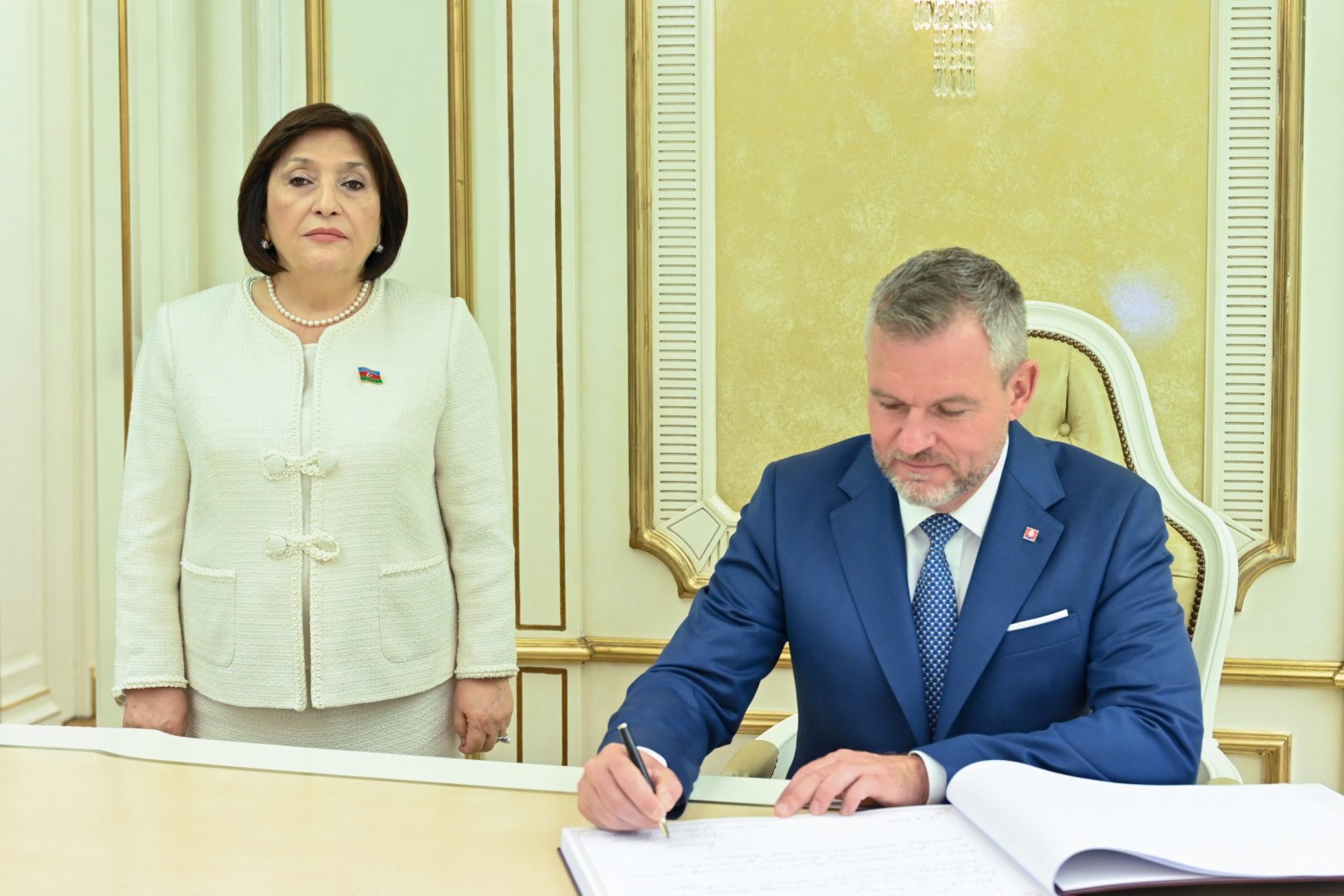Спикер Сахиба Гафарова провела обсуждения с Президентом Словакии (ФОТО)