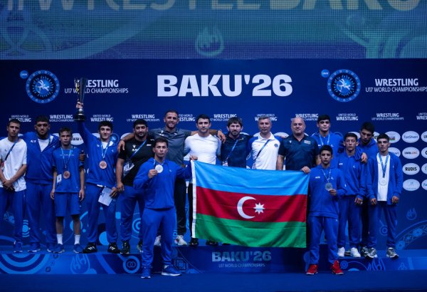 Сборная Азербайджана стала второй в командном зачете ЧМ U17 по греко-римской борьбе (ФОТО)