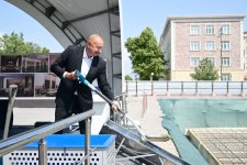 Президент Ильхам Алиев и Первая леди Мехрибан Алиева приняли участие в церемонии закладки фундамента гостиничного комплекса «Нахчыван» (ФОТО)