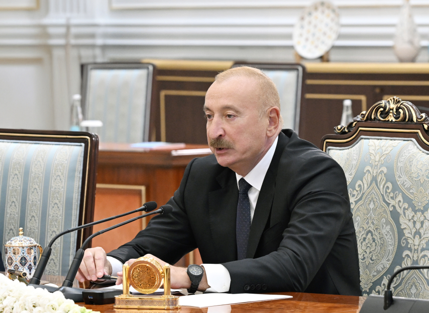 Президент Ильхам Алиев и Президент Шавкат Мирзиёев приняли участие в 3-ем заседании Высшего межгосударственного совета (ФОТО/ВИДЕО)