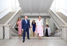 Первый вице-президент Мехрибан Алиева, ее дочери Лейла Алиева и Арзу Алиева посетили Научно-исследовательский институт педиатрии (ФОТО)