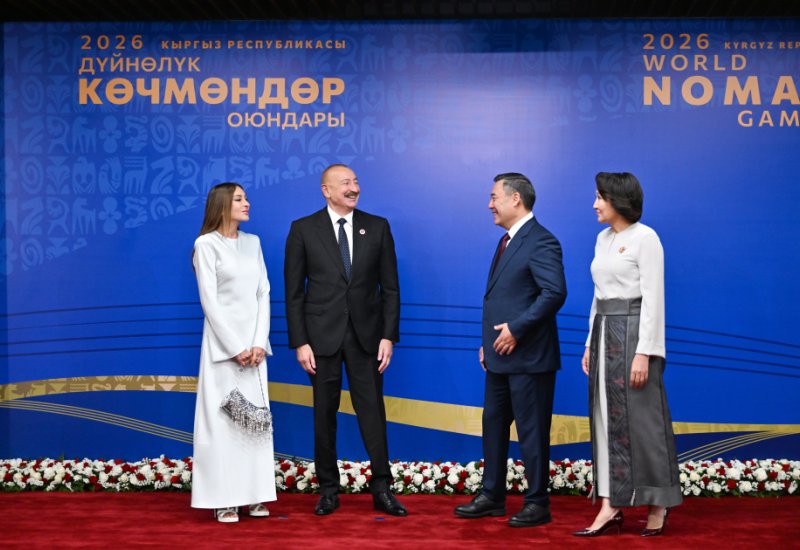 Президент Ильхам Алиев и Первая леди Мехрибан Алиева приняли участие в церемонии открытия VI Всемирных игр кочевников в Бишкеке (ФОТО/ВИДЕО)