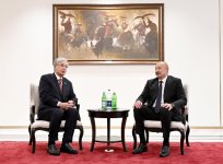 В Бишкеке состоялась встреча Президента Азербайджана Ильхама Алиева с Президентом Казахстана (ФОТО)