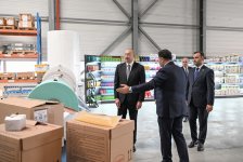 Президент Ильхам Алиев принял участие в открытии предприятия по производству бумажной и гигиенической продукции в Гарадагском районе (ФОТО)