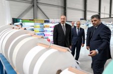 Президент Ильхам Алиев принял участие в открытии предприятия по производству бумажной и гигиенической продукции в Гарадагском районе (ФОТО)