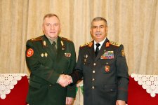 Состоялась встреча министров обороны Азербайджана и Беларуси (ФОТО)