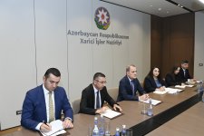 Джейхун Байрамов провел обмен мнениями с президентом Панафриканского парламента (ФОТО)