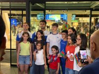 Призеры чемпионата мира по акробатической гимнастике вернулись в Азербайджан (ФОТО)