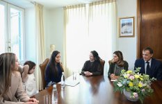 Лейла Алиева и Алена Алиева встретились с президентом губернаторства Государства-города Ватикан (ФОТО)