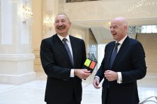 Президент Ильхам Алиев принял президента ФИФА (ФОТО/ВИДЕО)