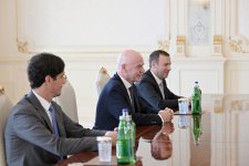 Президент Ильхам Алиев принял президента ФИФА (ФОТО/ВИДЕО)