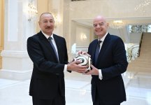Президент Ильхам Алиев принял президента ФИФА (ФОТО/ВИДЕО)