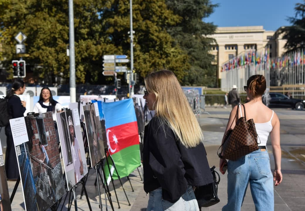 В Женеве открылась фотовыставка, посвящённая минной угрозе против Азербайджана (ФОТО)