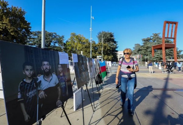 В Женеве открылась фотовыставка, посвящённая минной угрозе против Азербайджана (ФОТО)