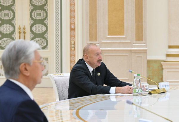 Президент Ильхам Алиев: Азербайджан ведет совместную работу с Казахстаном и Узбекистаном по созданию зеленого энергетического коридора