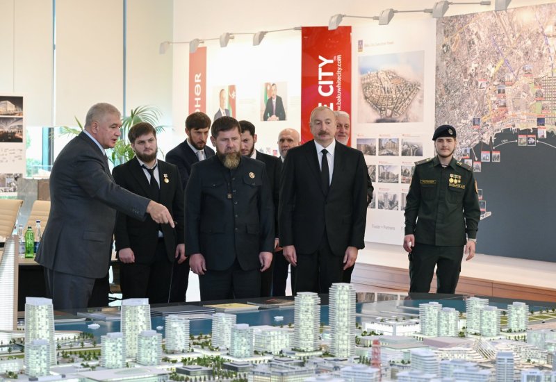 Президент Ильхам Алиев и глава Чеченской Республики России Рамзан Кадыров побывали в «Белом городе Баку» (ФОТО)