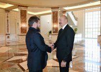 Президент Ильхам Алиев принял главу Чеченской Республики России (ФОТО)