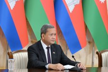 Президент Ильхам Алиев и Премьер-министр Камбоджи выступили с заявлениями для прессы (ФОТО)