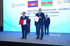 В Баку проходит азербайджано-камбоджийский бизнес-форум (ФОТО)