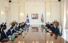 Состоялась встреча Президента Азербайджана Ильхама Алиева с Президентом Лаоса в расширенном составе (ФОТО)
