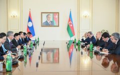 Состоялась встреча Президента Азербайджана Ильхама Алиева с Президентом Лаоса в расширенном составе (ФОТО)