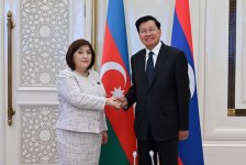 Сахиба Гафарова провела обмен мнениями с Президентом Лаоса (ФОТО)