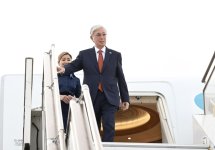 Президент Казахстана прибыл с визитом в Азербайджан (ФОТО)