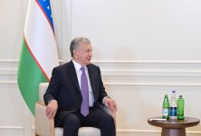 Президент Ильхам Алиев встретился с Президентом Узбекистана (ФОТО/ВИДЕО)