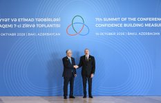 Президент Ильхам Алиев выступает на 7-м Саммите СВМДА (ФОТО)