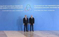 Президент Ильхам Алиев выступает на 7-м Саммите СВМДА (ФОТО)