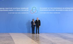 Президент Ильхам Алиев выступает на 7-м Саммите СВМДА (ФОТО)