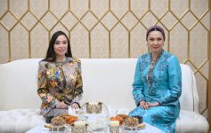 Вице-президент Фонда Гейдара Алиева Лейла Алиева находится с визитом в Туркменистане (FOTO)