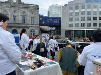 Семьи пропавших без вести азербайджанцев провели акцию протеста перед Европарламентом (ФОТО)
