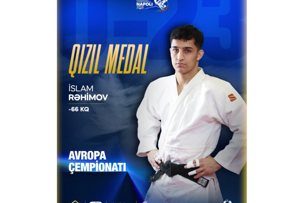 Азербайджанский дзюдоист завоевал золотую медаль на чемпионате Европы U-23